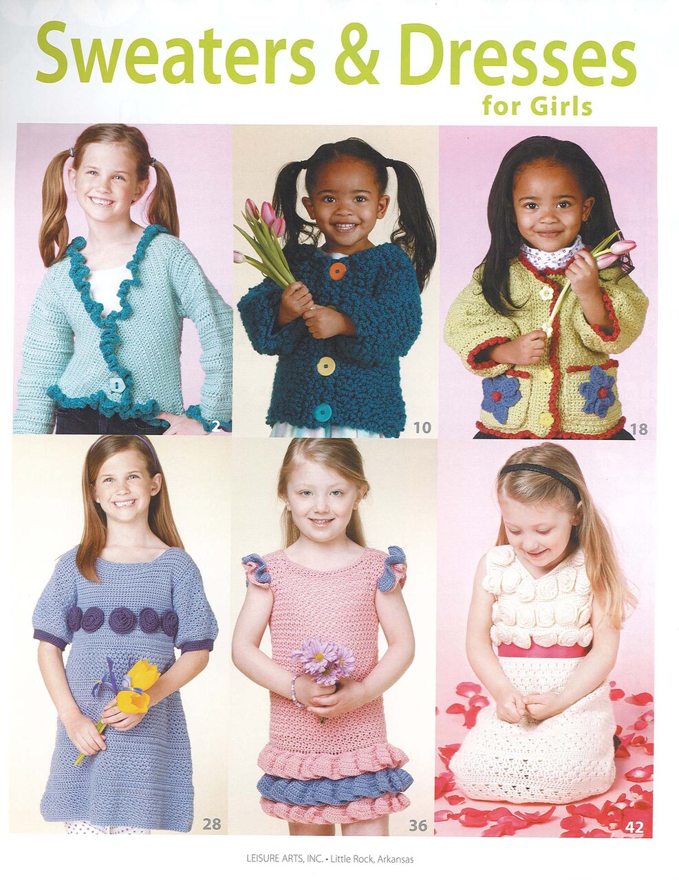 Leisure Arts SweatersandDresses For Girls Crochet Book